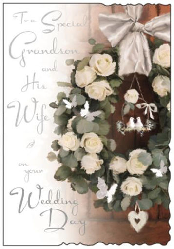 Picture of GRANDSON & WIFE WEDDING CARD